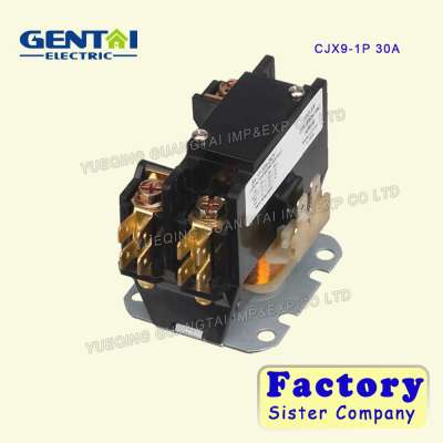 High Quality 1P 20A 1P 30A CJX9 Air Conditioner AC Contactor