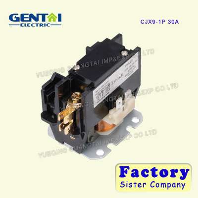 High Quality 1P 20A 1P 30A CJX9 AC Air Conditioner Contactor